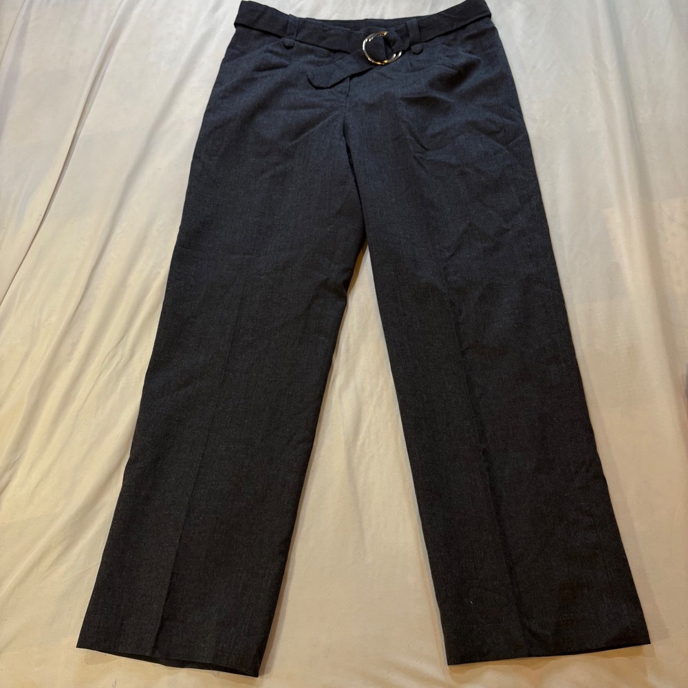 Harve Bernard Belted WideLeg Trousers Womens 12 Lined Wool Business Casual Pant
